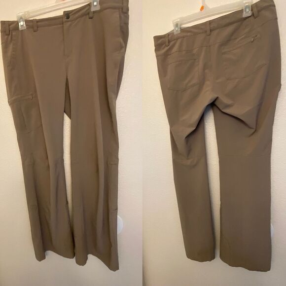 REI Roll Up Hiking tan convertible lightweight hiking mid rise pants gorpcore 14 - Picture 1 of 15